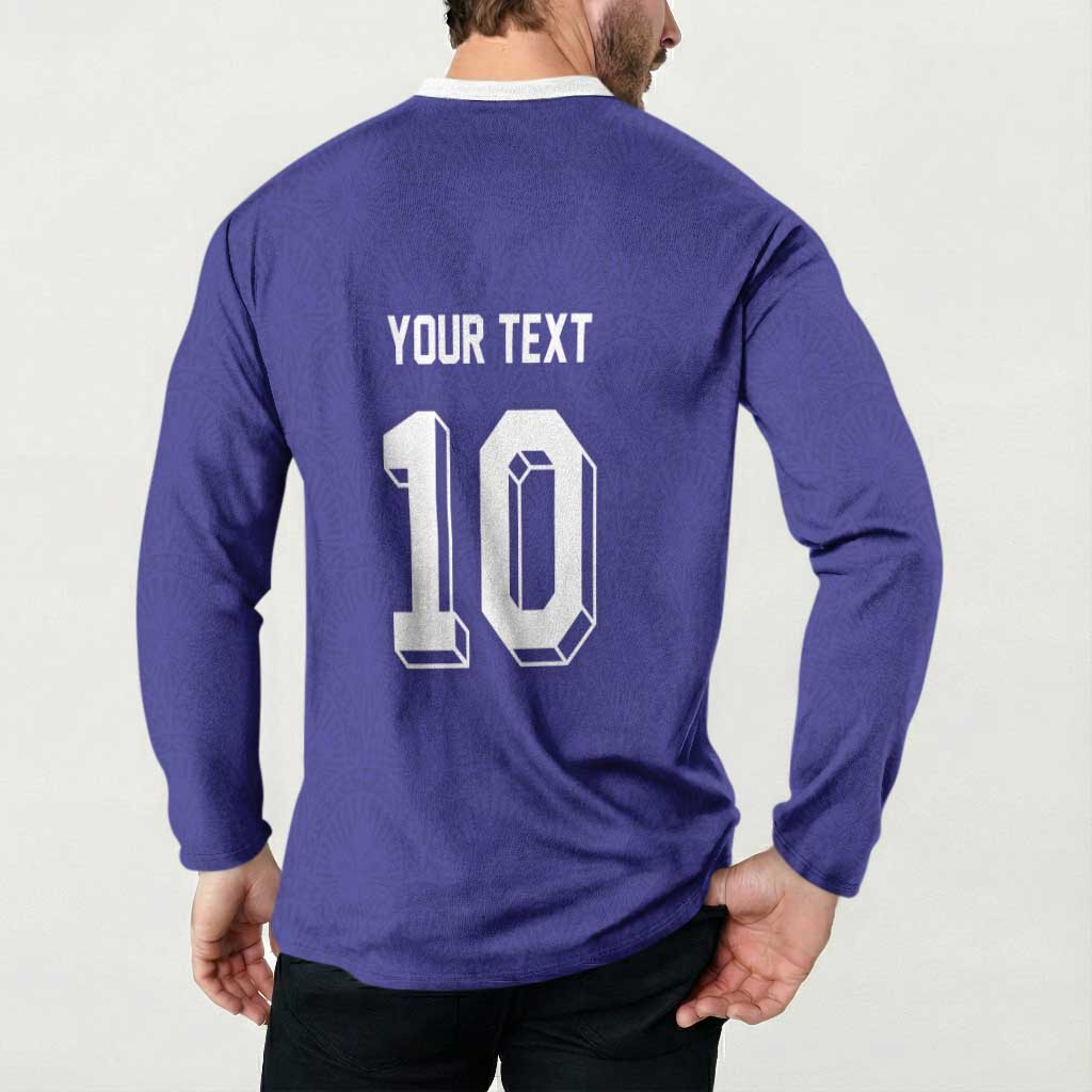 Custom French Football Button Sweatshirt France 98 Retro Style