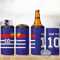 Custom French Football 4 in 1 Can Cooler Tumbler France 98 Retro Style