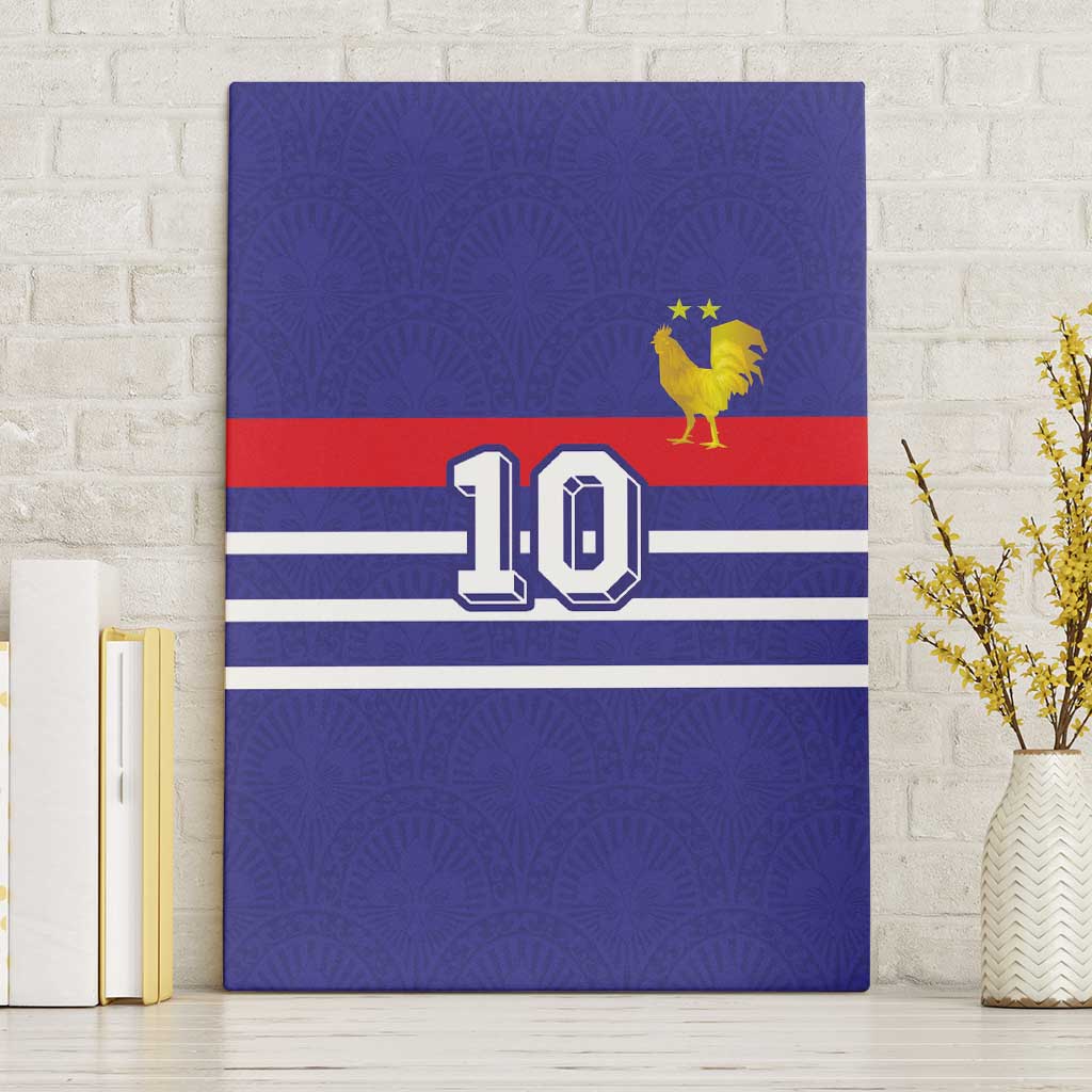 Custom French Football Canvas Wall Art France 98 Retro Style