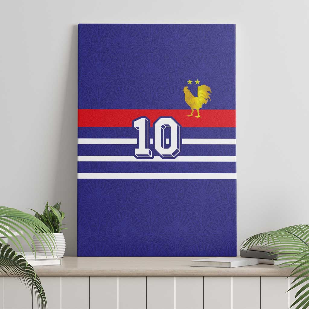 Custom French Football Canvas Wall Art France 98 Retro Style