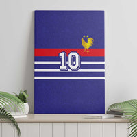 Custom French Football Canvas Wall Art France 98 Retro Style