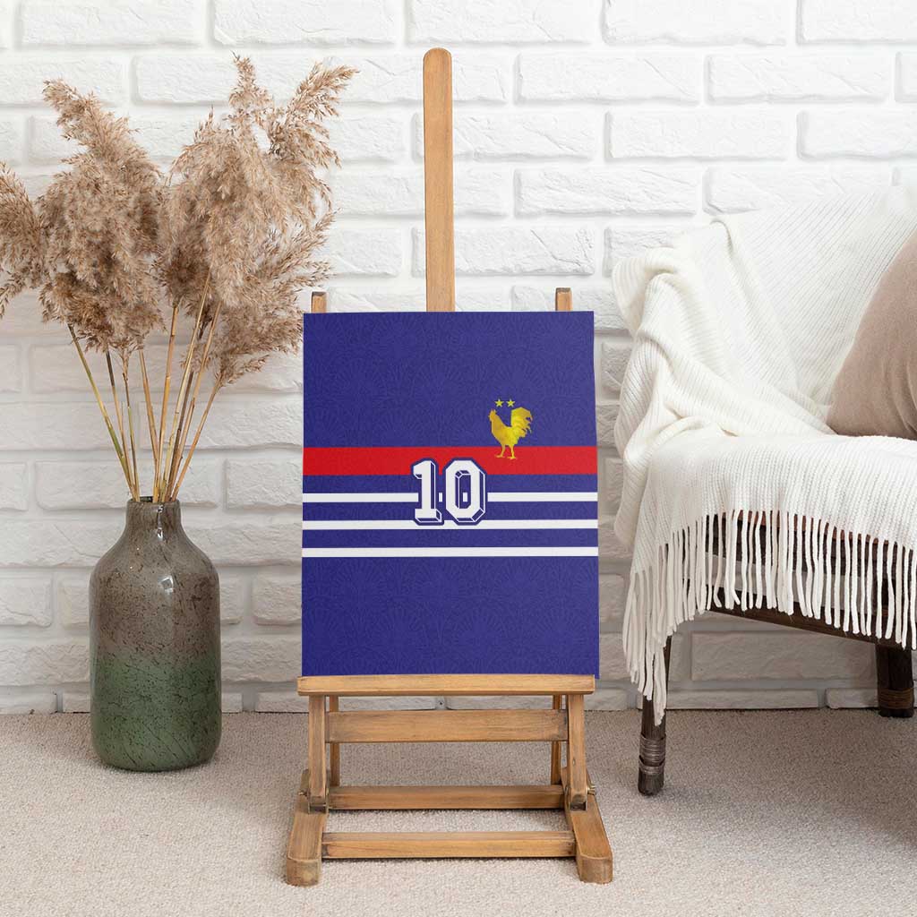 Custom French Football Canvas Wall Art France 98 Retro Style