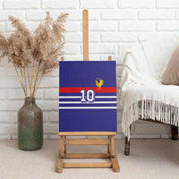 Custom French Football Canvas Wall Art France 98 Retro Style