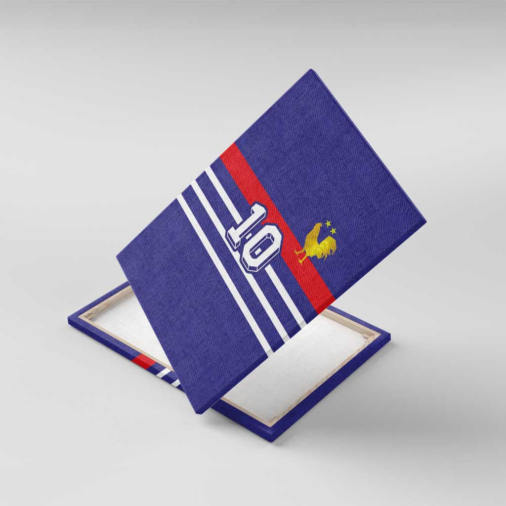 Custom French Football Canvas Wall Art France 98 Retro Style