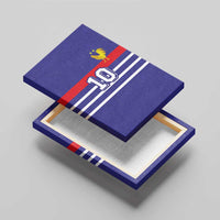 Custom French Football Canvas Wall Art France 98 Retro Style