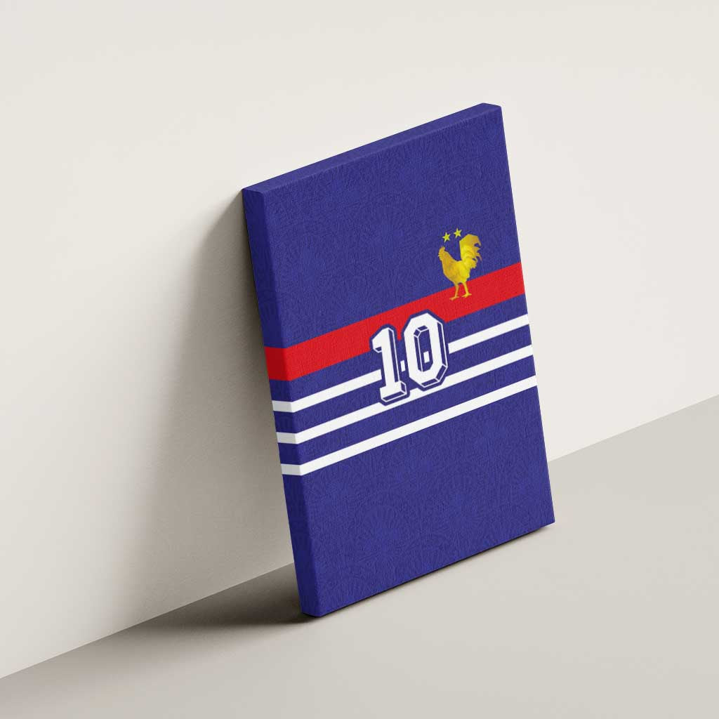 Custom French Football Canvas Wall Art France 98 Retro Style
