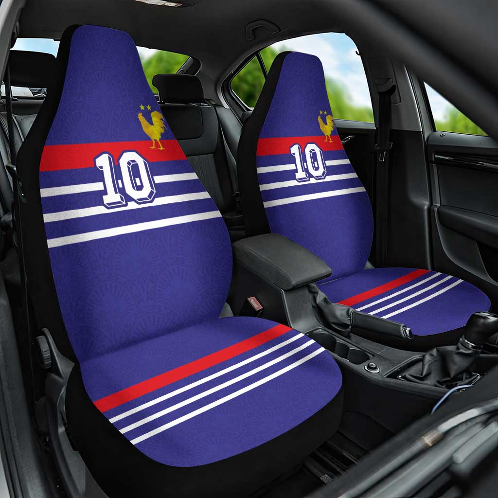 Custom French Football Car Seat Cover France 98 Retro Style