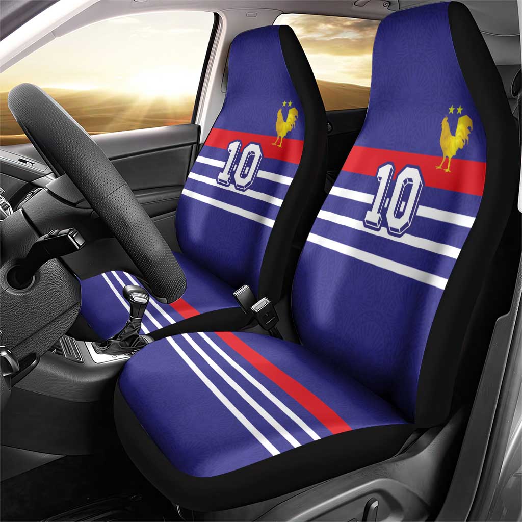 Custom French Football Car Seat Cover France 98 Retro Style