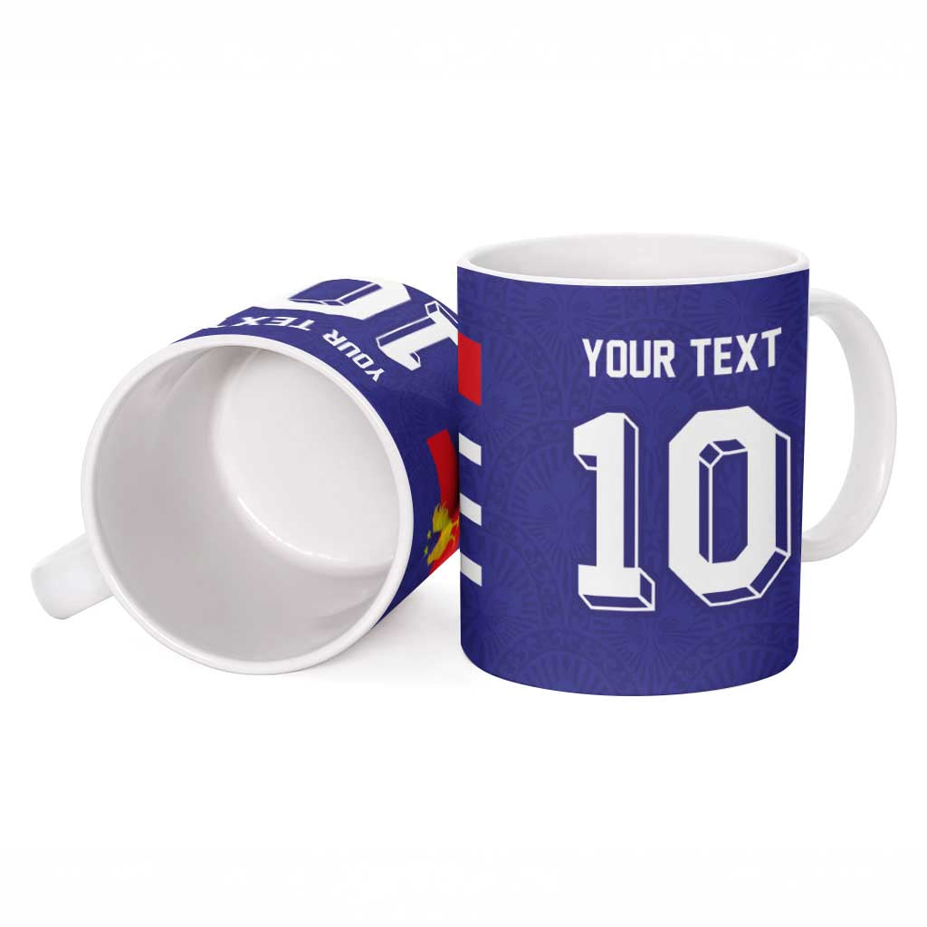 Custom French Football Ceramic Mug France 98 Retro Style
