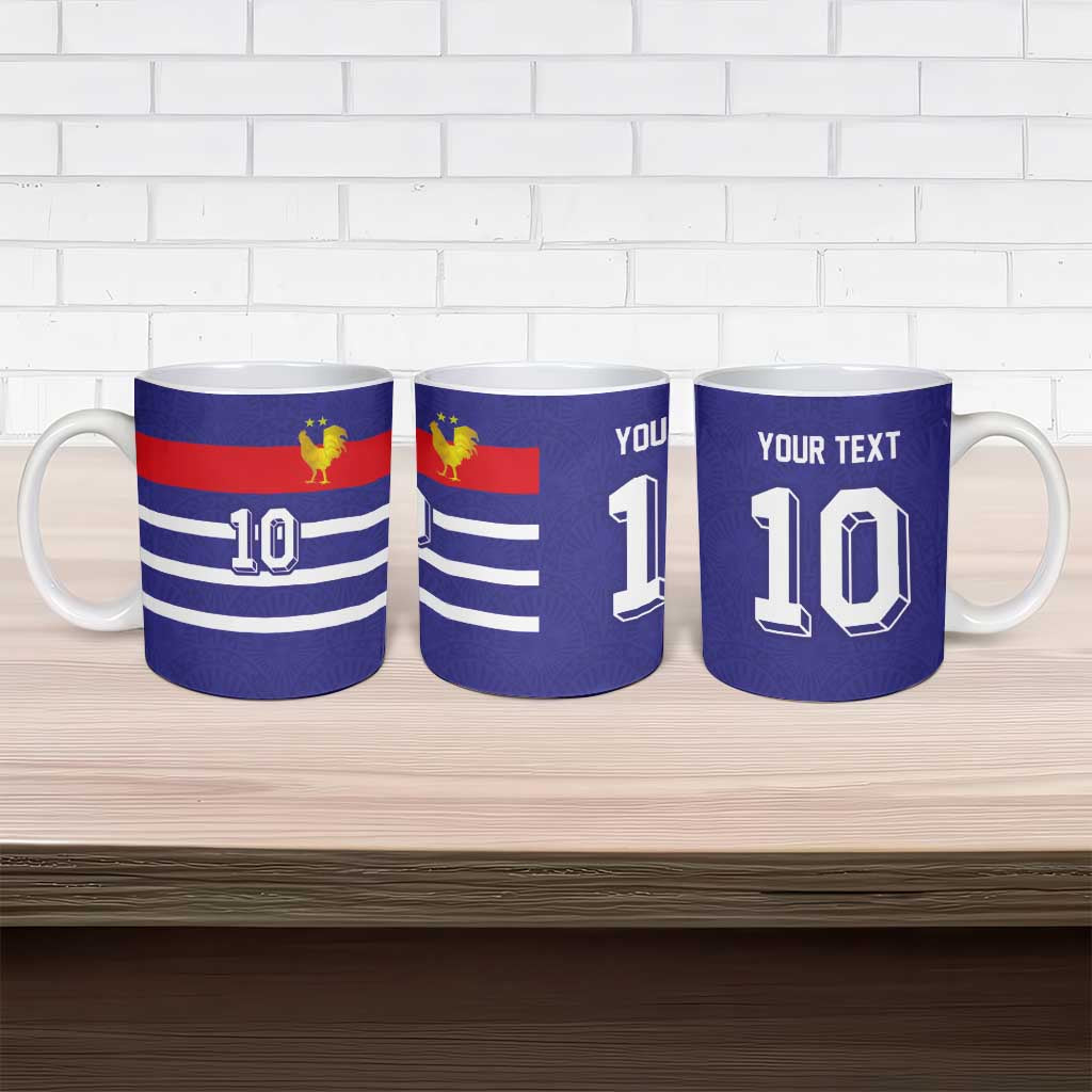 Custom French Football Ceramic Mug France 98 Retro Style