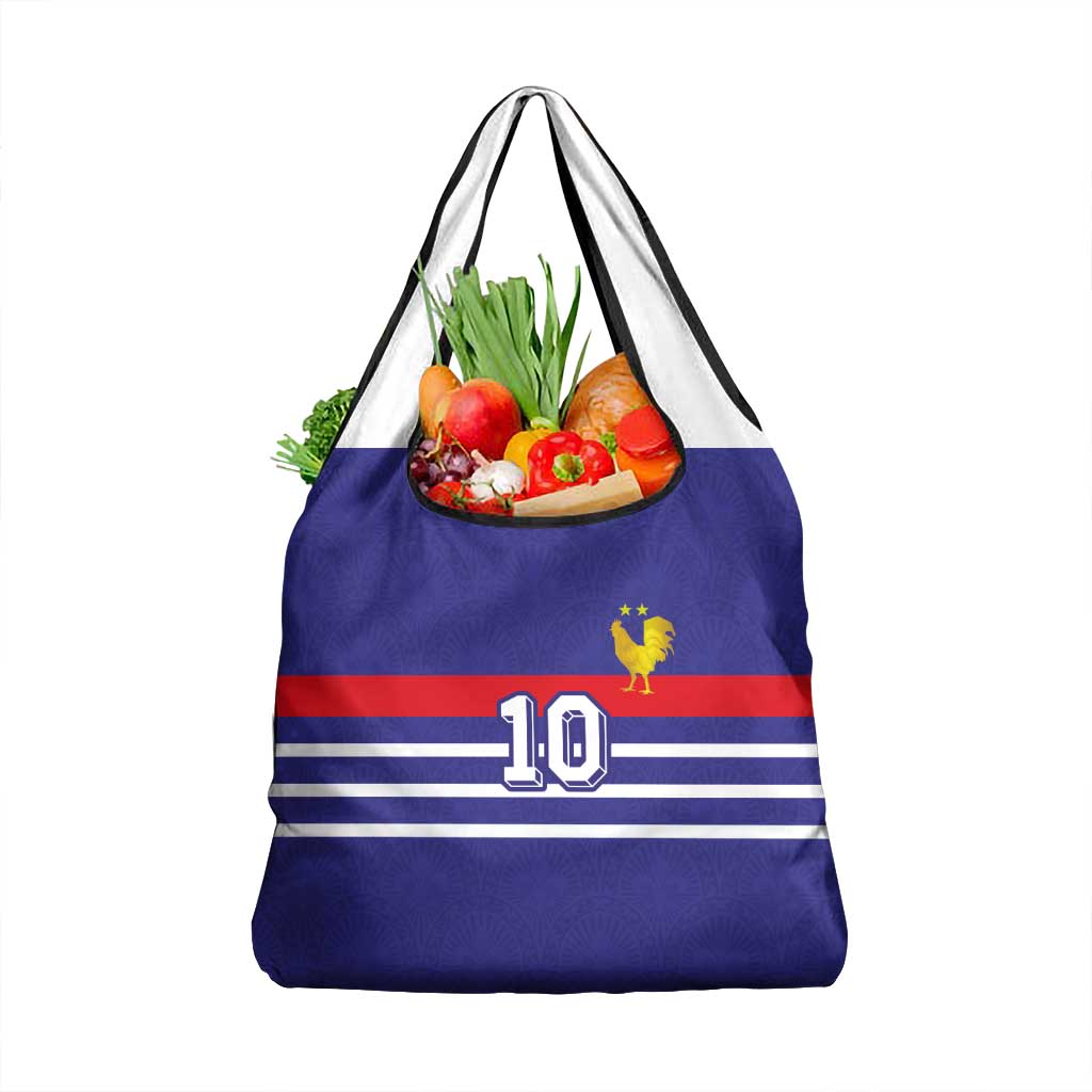 Custom French Football Grocery Bag France 98 Retro Style