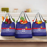 Custom French Football Grocery Bag France 98 Retro Style