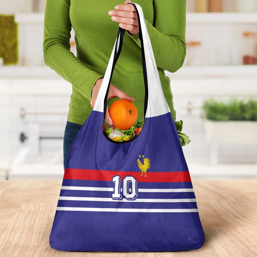 Custom French Football Grocery Bag France 98 Retro Style