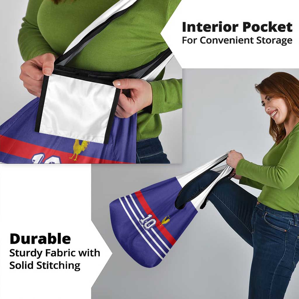Custom French Football Grocery Bag France 98 Retro Style