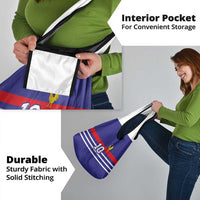 Custom French Football Grocery Bag France 98 Retro Style