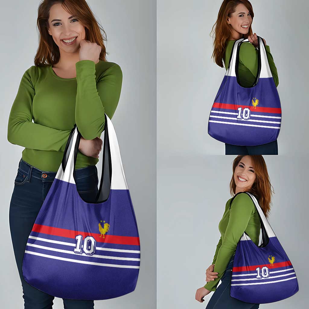 Custom French Football Grocery Bag France 98 Retro Style