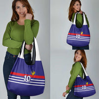 Custom French Football Grocery Bag France 98 Retro Style