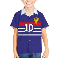 Custom French Football Hawaiian Shirt France 98 Retro Style