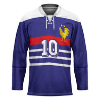 Custom French Football Hockey Jersey France 98 Retro Style