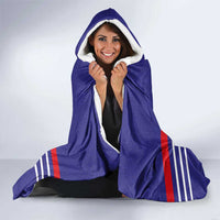 Custom French Football Hooded Blanket France 98 Retro Style