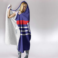 Custom French Football Hooded Blanket France 98 Retro Style