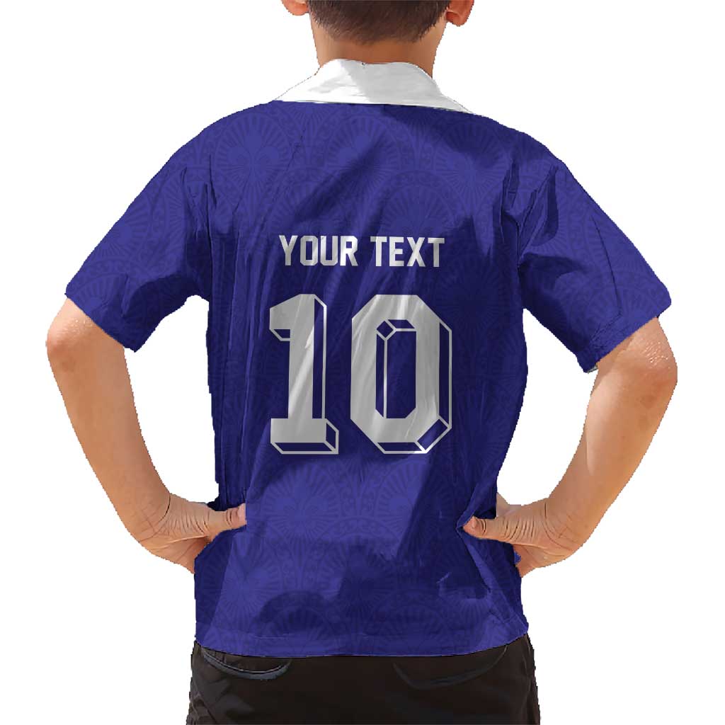 Custom French Football Kid Hawaiian Shirt France 98 Retro Style