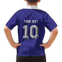 Custom French Football Kid Hawaiian Shirt France 98 Retro Style