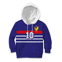 Custom French Football Kid Hoodie France 98 Retro Style