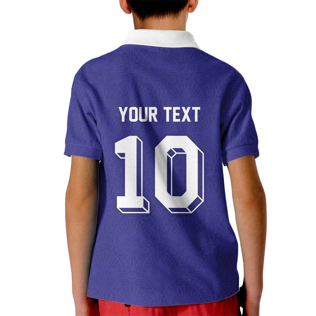 Custom French Football Kid Polo Shirt France 98 Retro Style