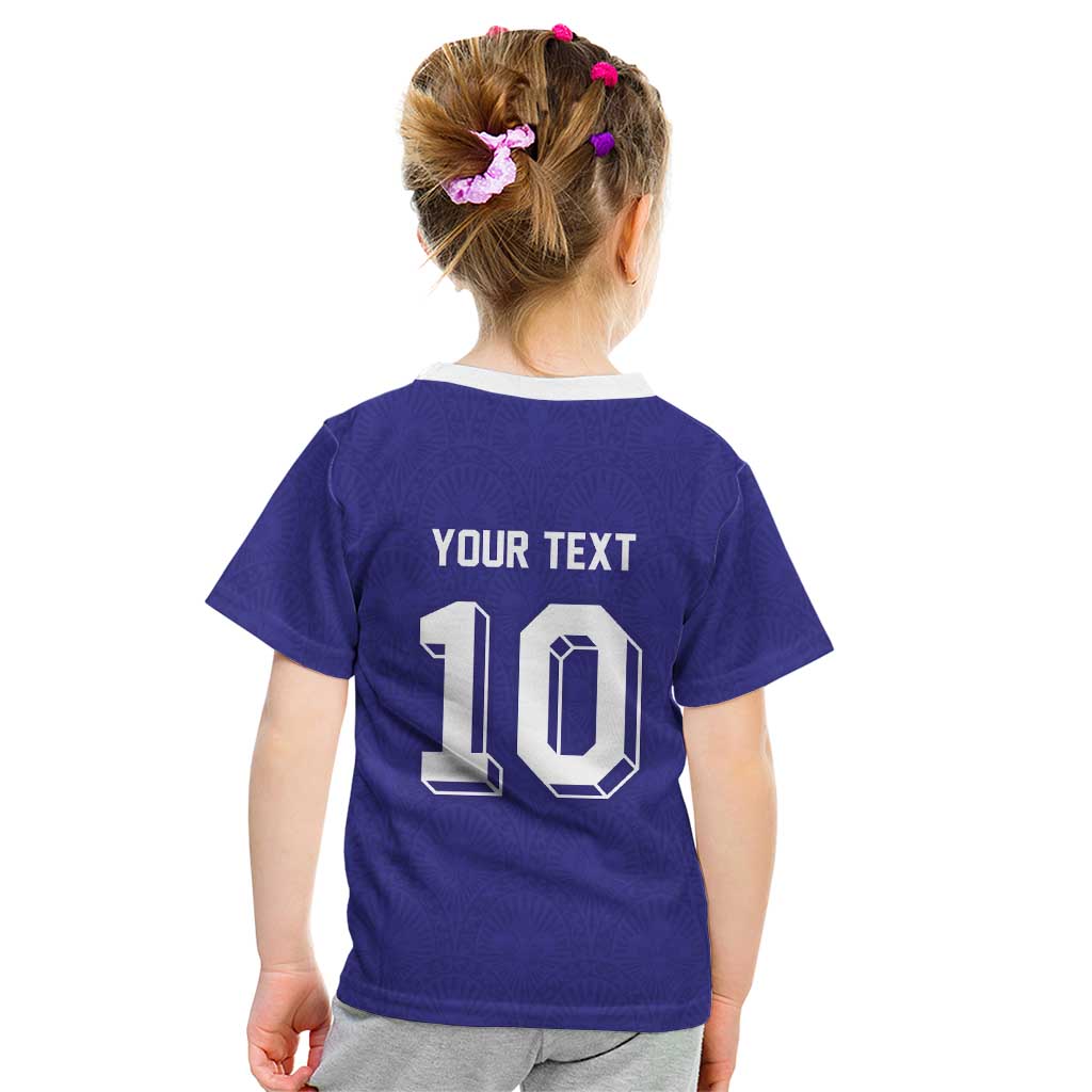Custom French Football Kid T Shirt France 98 Retro Style