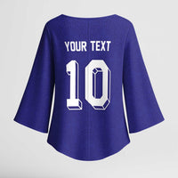 Custom French Football Kimono Sleeve Blouse France 98 Retro Style