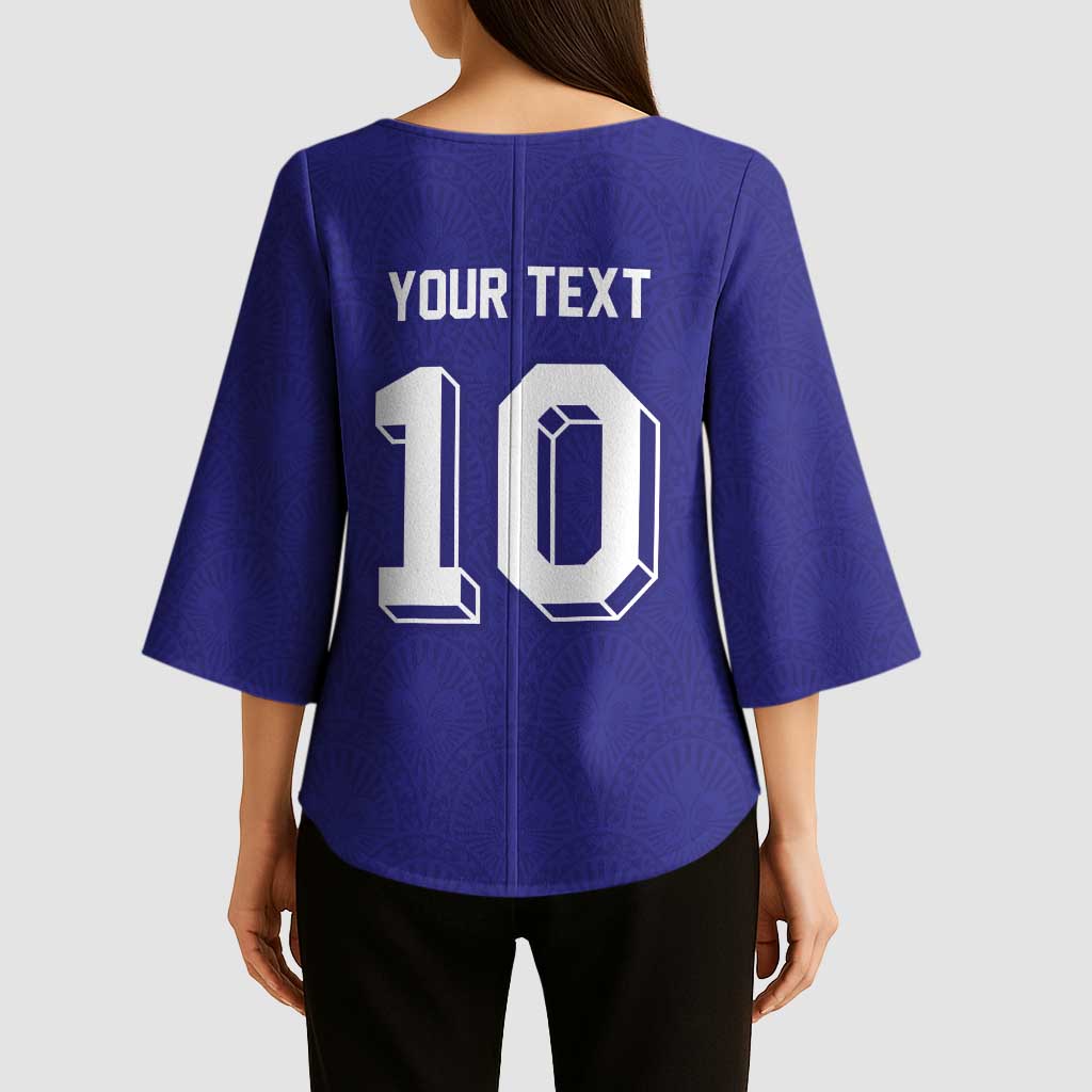 Custom French Football Kimono Sleeve Blouse France 98 Retro Style