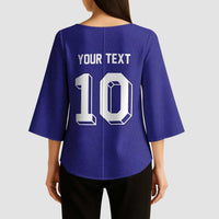 Custom French Football Kimono Sleeve Blouse France 98 Retro Style