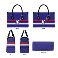 Custom French Football Leather Bag France 98 Retro Style