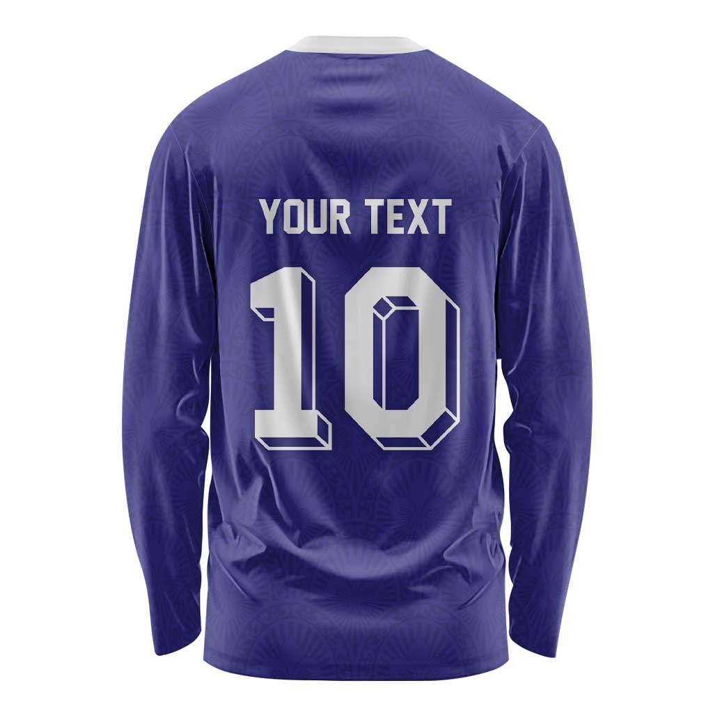 Custom French Football Long Sleeve Shirt France 98 Retro Style