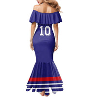 Custom French Football Mermaid Dress France 98 Retro Style