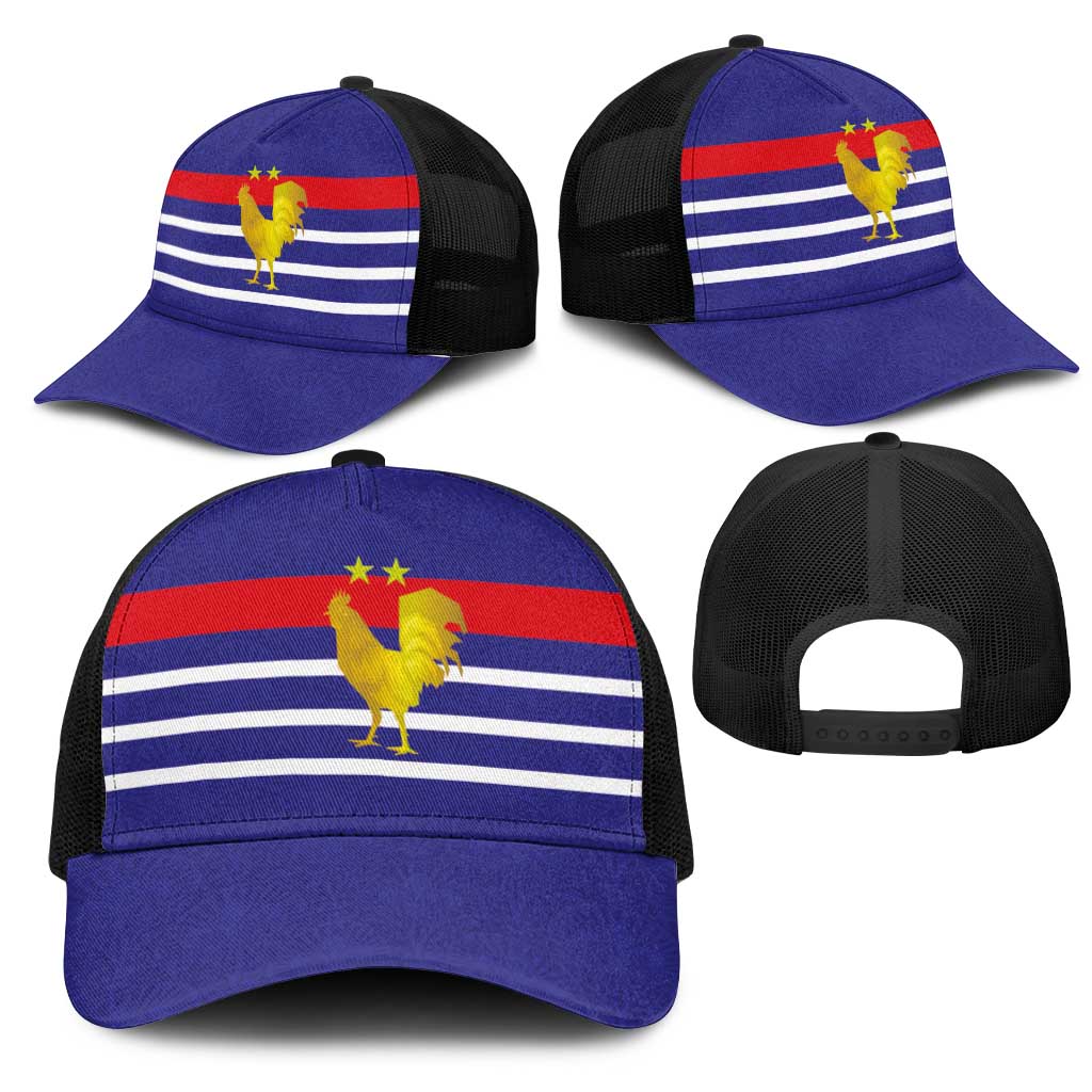 French Football Mesh Trucker Cap France 98 Retro Style