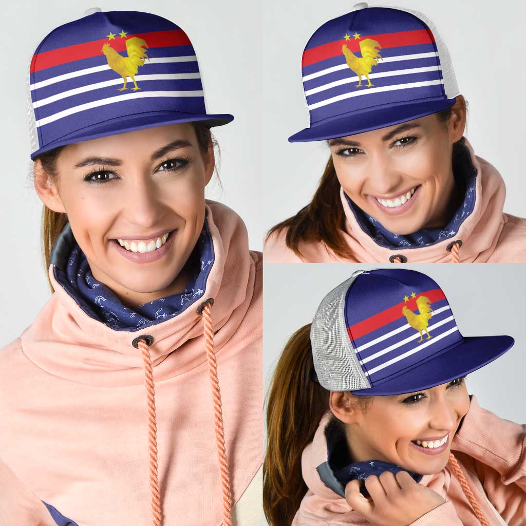 French Football Mesh Trucker Cap France 98 Retro Style