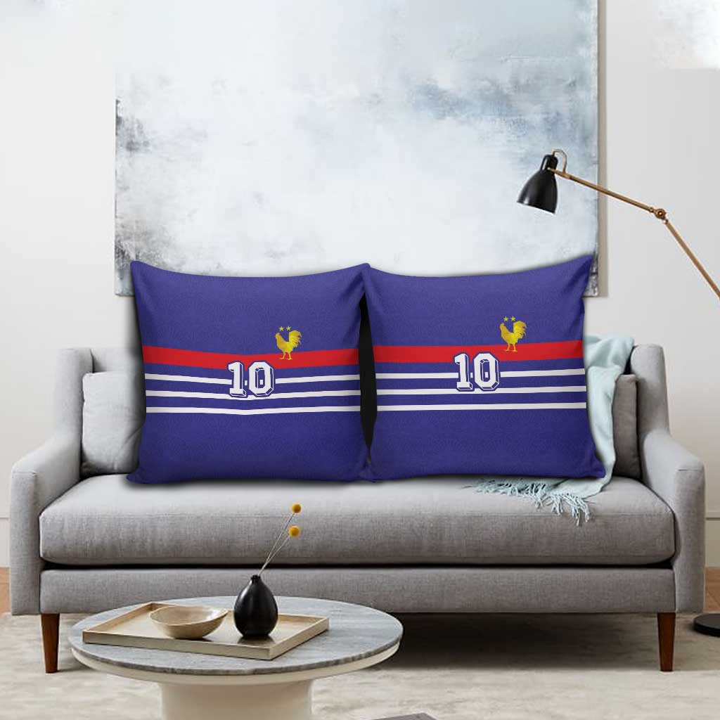 Custom French Football Pillow Cover France 98 Retro Style