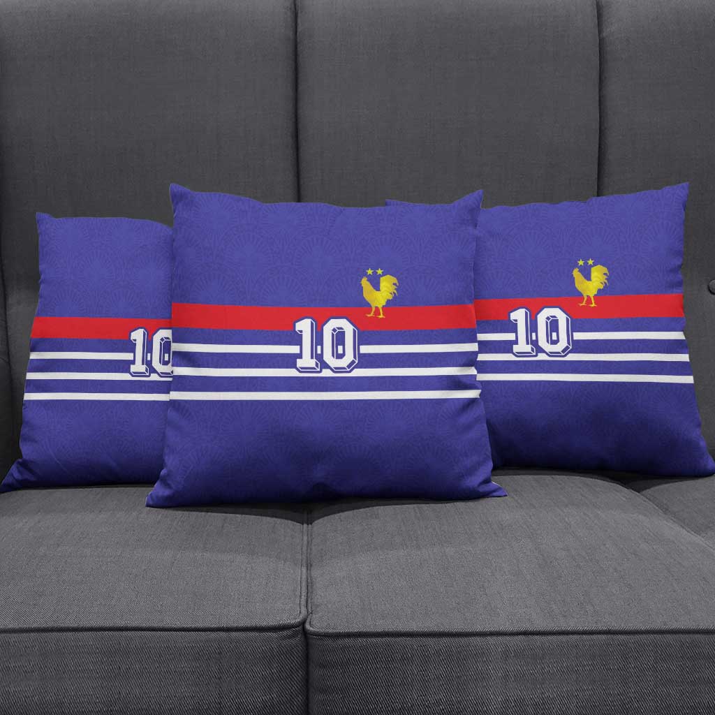 Custom French Football Pillow Cover France 98 Retro Style