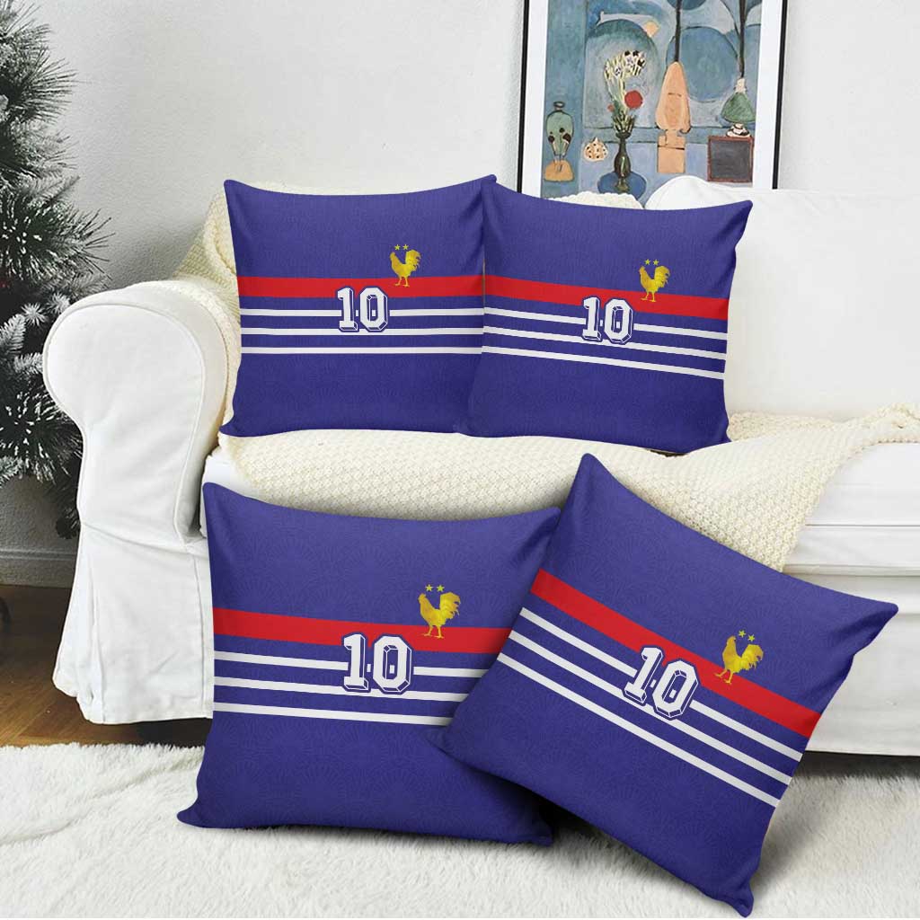 Custom French Football Pillow Cover France 98 Retro Style
