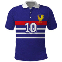 Custom French Football Polo Shirt France 98 Retro Style