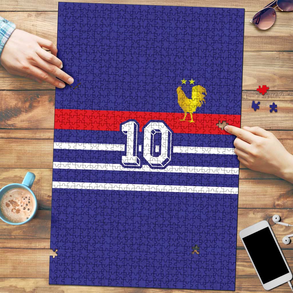 Custom French Football Puzzle France 98 Retro Style