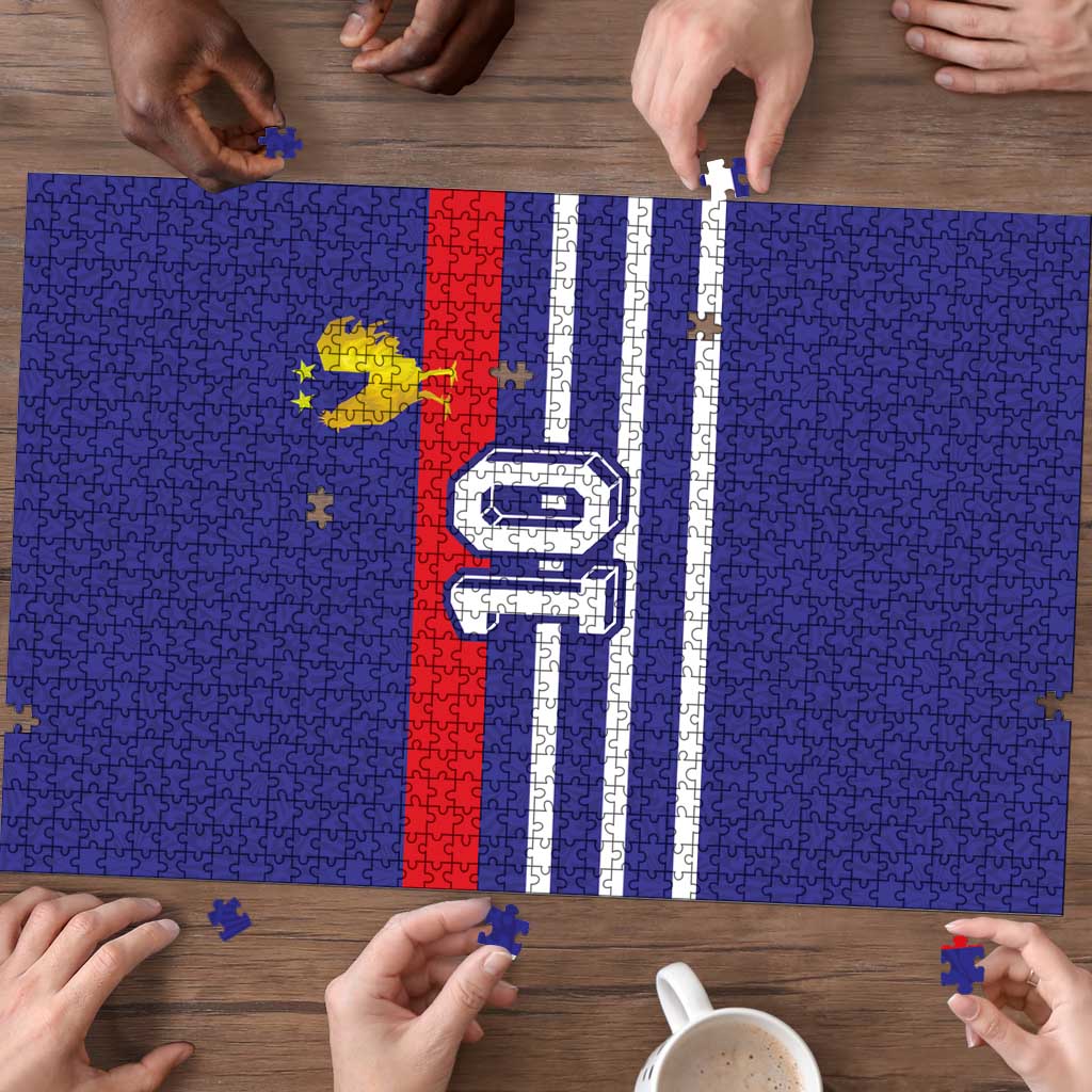 Custom French Football Puzzle France 98 Retro Style