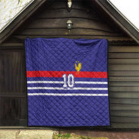 Custom French Football Quilt France 98 Retro Style