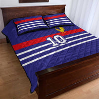 Custom French Football Quilt Bed Set France 98 Retro Style
