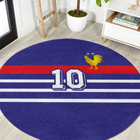 Custom French Football Round Carpet France 98 Retro Style