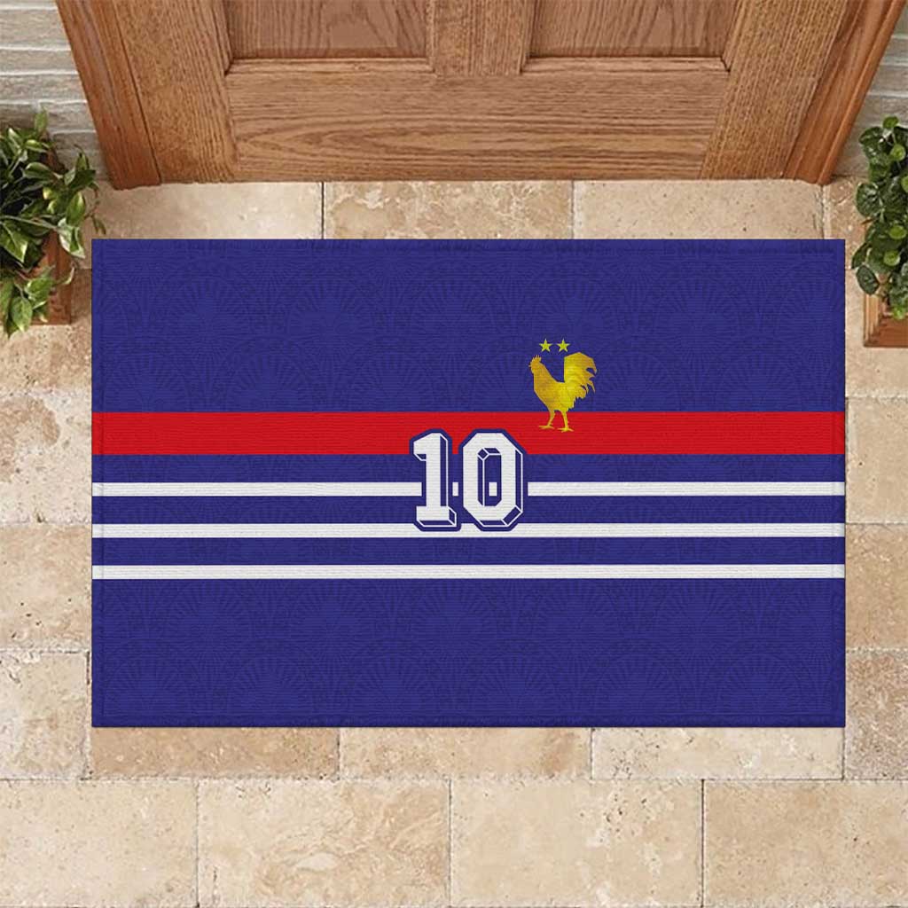 Custom French Football Rubber Doormat France 98 Retro Style