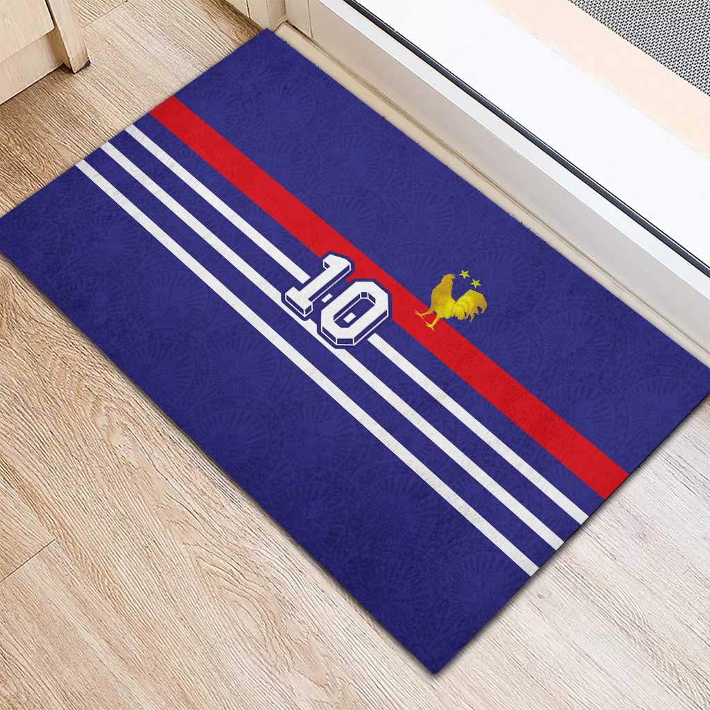 Custom French Football Rubber Doormat France 98 Retro Style