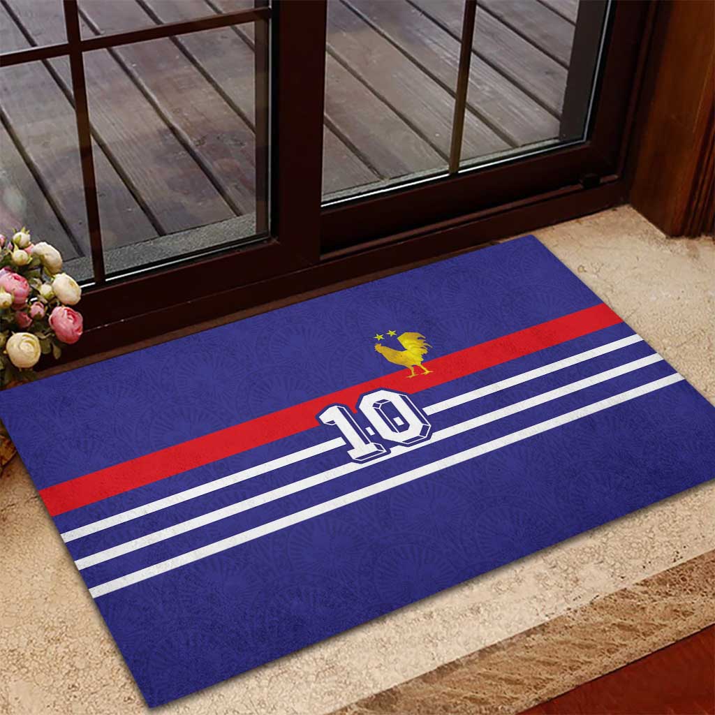 Custom French Football Rubber Doormat France 98 Retro Style
